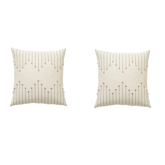 ChicYu Bohemian Style Decorative Throw Pillow Set Two Piece Textured Fabric Decor Cushions Handcrafted Designs Living Room Sofa Bedding Home Decor Embellishment