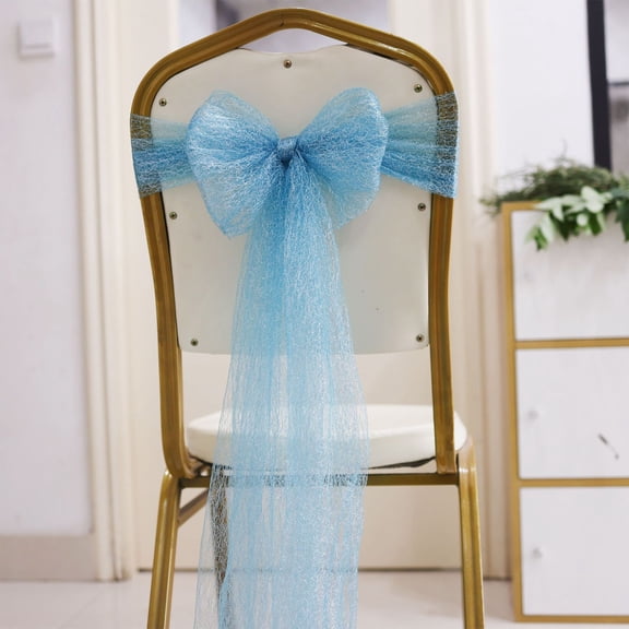 ChicYu Bowknot Chair Back Decorations Festive Holiday Chair Accents Soft Fabric Design Easy to Attach Suitable for Dining Wedding Party Chair Decor