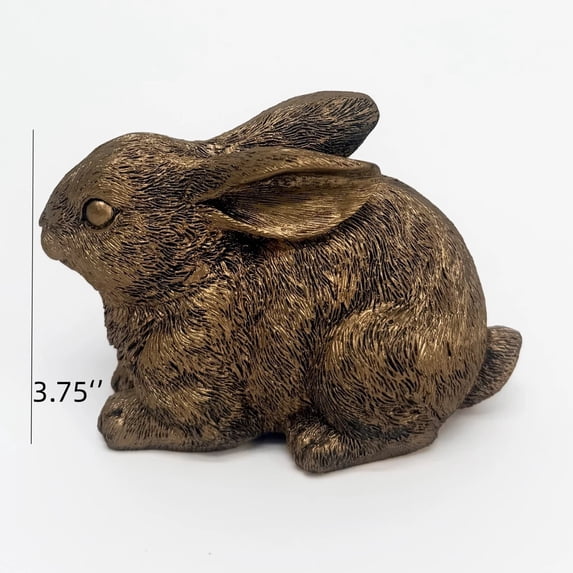 ChicYu Bunny Figurine Resin Cute Bunny Statue for Home Shelf Desk Decor Small Easter Spring Ornament Tabletop Accent Gift Decoration