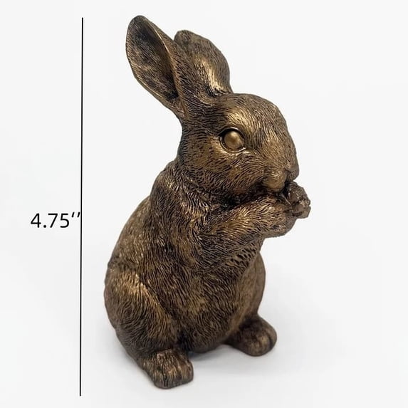 ChicYu Bunny Figurine Resin Cute Bunny Statue for Home Shelf Desk Decor Small Easter Spring Ornament Tabletop Accent Gift Decoration