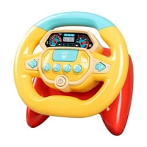 ChicYu Car Rear Seat Driving Simulation Toy for Kids Realistic Steering Wheel Playset Features Sound Effects Buttons Promotes Imaginative Pretend Play