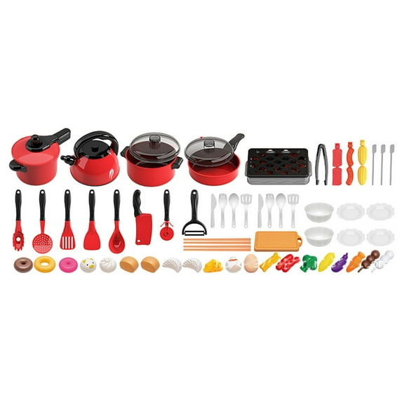 ChicYu Childrens Play Kitchen Toy Set for Imaginative Role Cooking Realistic Pretend Play Gift for Kids Creatives Activity