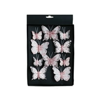 ChicYu Christmas Decoration Butterflies Clips 10 Pieces Set 3D Butterflies Clips Suitable for Party and Christmas Tree Ornaments