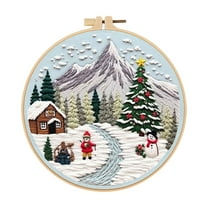 ChicYu Christmas Embroidery Handmade DIY Material Kit Includes All Necessary Embroidery Supplies for Handmade Enthusiasts