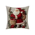thumbnail image 1 of ChicYu Christmas Pillow Cover Embroidered Pillow Cover Embroidery Texture Christmas Pattern Highlights Festive Vibes Fits for Sofa Bed Decor, 1 of 5