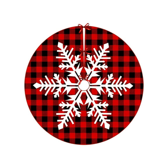 ChicYu Christmas Printed Tree Skirts Suitable for Christmas Tree Decoration Covers Tree Base Adds Festive Style Features Christmas Printed Design