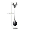 thumbnail image 1 of ChicYu Christmas Spoon Gift Set 304 Stainless Reindeer Designs Hot Beverage Dessert Server Cocoa Stirring Utensil Festive Tableware Holiday Entertaining Black, 1 of 5