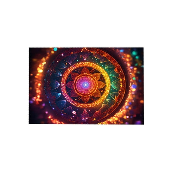 ChicYu Christmas Themed Living Room Small Carpet Round Floor Mat 15.75in Festive Christmas Patterns Rubber Backing Suitable for Living Room Coffee Table