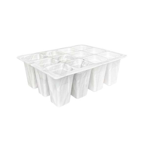 ChicYu Deep-Cell Germination Trays ,Reusable Nursery Pots for Vegetables, Herbs and Flower Gardening Trays Suitable for Flowers Vegetables White