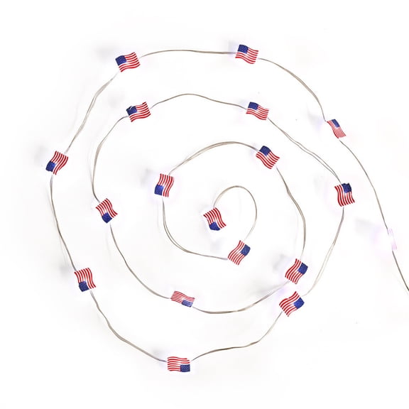 ChicYu Shatterproof LED Flag Lights,Weather-proof Patriotics Light String for 4th July Garden, Porch and Nighttime Celebration Atmospheres Multicolor