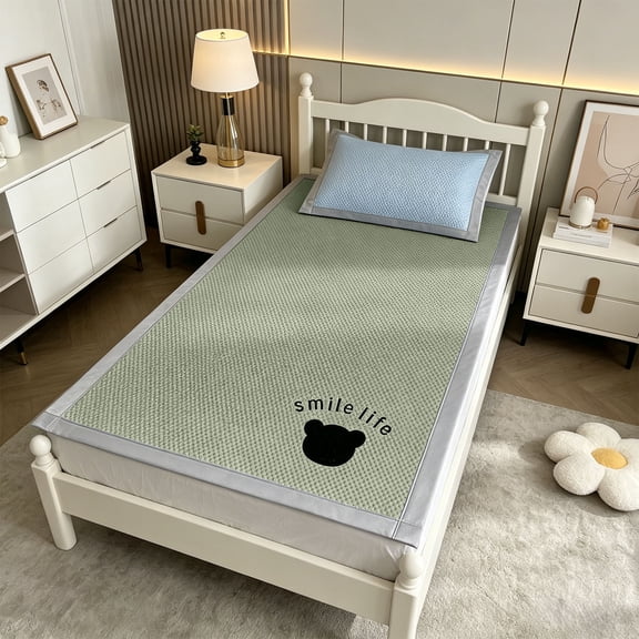 ChicYu Cooling Ice Bean Bed Sheet, 47"x79", Foldable Washable Summer Mattress Cover, Soft Breathable Single Size Cooling Mat, Colcha Enfriable de Frijol de Hielo, Couverture Refroidissante à Glaçons