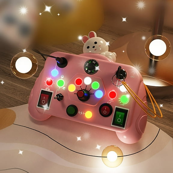 ChicYu Cute Busy Board Early Education Toy Traffic Light Switch Socket Cognition Interactive Game Machine for Cognitive Development and Play