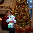 thumbnail image 1 of ChicYu Cute Colorful Light-up Toy Ribbon Bear 17.7in 8.8oz LED Glow Gift Home Holiday Decor Holiday Gift Birthday Gift, 1 of 7