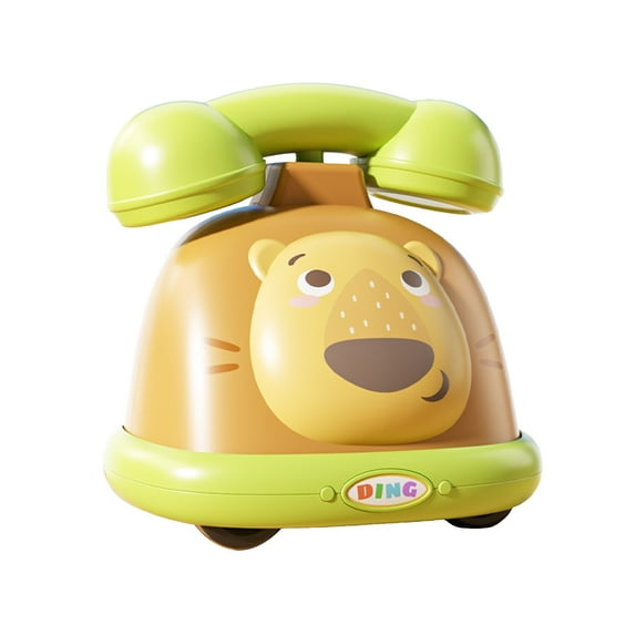 ChicYu Cute Telephone Pull Back Car Educational Two-Way Sliding Toy Car Simulated Telephone Design Easy to Slide and Pull Back Enhances Toddlers' Playful Learning