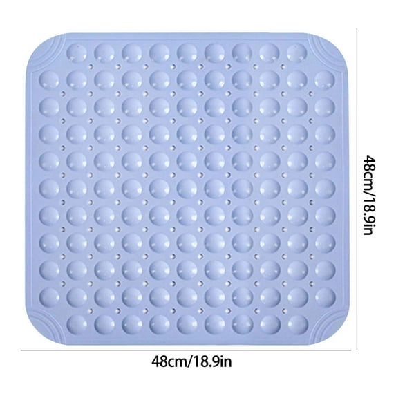 ChicYu Cuttable TPE Shower Floor Mat,DIY Splicing Bathroom Non-Slip Mat with Suction Cups,Waterproof Bath Mat for Full Pavement, Adjustable Tile Design