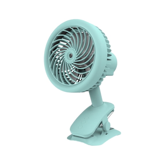 ChicYu Desktop Office Student Portable Small Fan USB Charging Clip Silent Head Shaking Spray Humidification Fan Cool Device Air Moisturizing System Multi Function