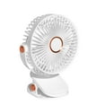 thumbnail image 1 of ChicYu Double Power Clip Fan USB Battery Operated Portable Bedside Desktop Air Circulator,Rotatable Mini Fan for Dormitory Office Study Table White, 1 of 5