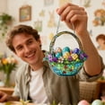 thumbnail image 1 of ChicYu Easter Egg Bunny Suncatcher Ornament 2-Piece Set Hanging Light Decor for Home Window Garden Spring Holiday Party Ambiance, 1 of 6