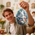 thumbnail image 1 of ChicYu Easter Egg Bunny Suncatcher Ornament 2-Piece Set Hanging Light Decor for Home Window Garden Spring Holiday Party Ambiance, 1 of 6