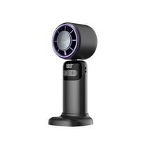 ChicYu Foldable USB Charging Portable Fan,3 Speed LED Display Mini Fan,Handheld Neck Use,Portable Handheld Fan Gray