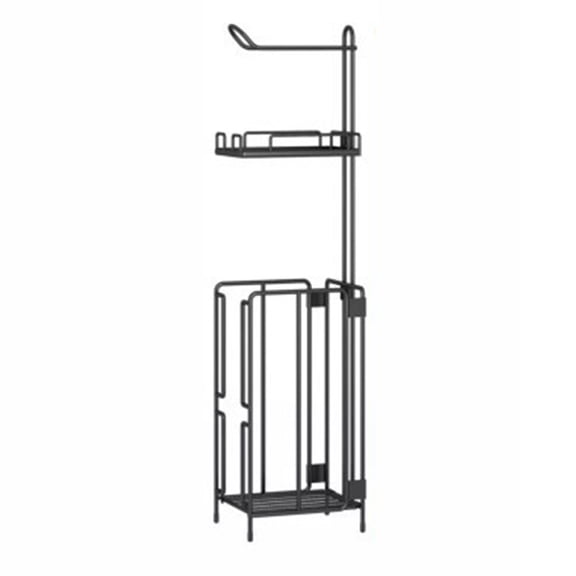 ChicYu Freestanding Toilet Paper Holders Toilet Tissue Rack Scroll Stand Roll Dispenser with Storage Shelf Reserve for Magazine Bathroom Tissue Organizer