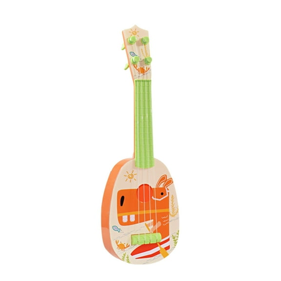 ChicYu Guitar Ukulele Toy Musical Instrument Playable Early Education Small Guitar for Develops Musical Sense Hand Coordination