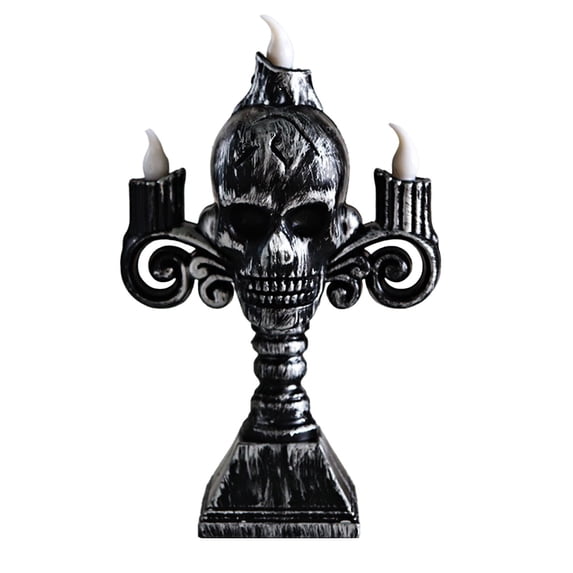 ChicYu Halloween Skull Face Lights Spooky Decorative Lights LED Electronic Light-Up Candle Lamps Festive Horror Design for Halloween Parties