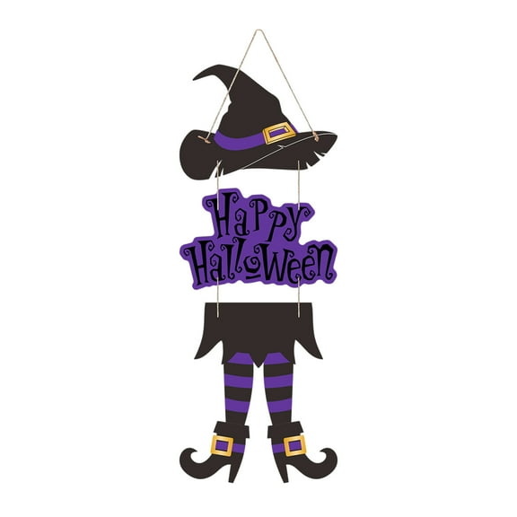 ChicYu Halloween Witch Door Hanger Spooky Witch-Themed Decor for Doors Festive Hanging Ornament for Indoor and Outdoor Use Front Door or Wall Decoration