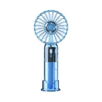 ChicYu Handheld Fan 3 Speed Rechargeable USB Portable Mini Fan Transparent Adjustable Airflow for Women Indoor Outdoor Travel Blue