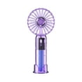 thumbnail image 1 of ChicYu Handheld Fan 3 Speed Rechargeable USB Portable Mini Fan Transparent Adjustable Airflow for Women Indoor Outdoor Travel Purple, 1 of 5
