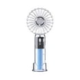 thumbnail image 1 of ChicYu Handheld Fan 3 Speed Rechargeable USB Portable Mini Fan Transparent Adjustable Airflow for Women Indoor Outdoor Travel White, 1 of 4