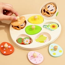 ChicYu Kids Early Education Shape Hand Board Teaching Puzzle Insert Board Shape Educational Toy Enhancing Fine Motor Skills and Shape Cognizant