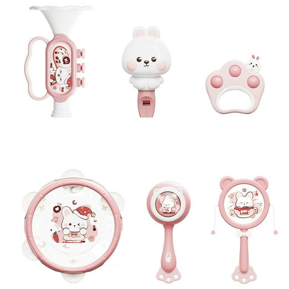 ChicYu Kids Hand Clap Drum Percussion Instrument Tambourine with Rattles Educational Early Learning Toy for 0-3 Years Old Musical Toy