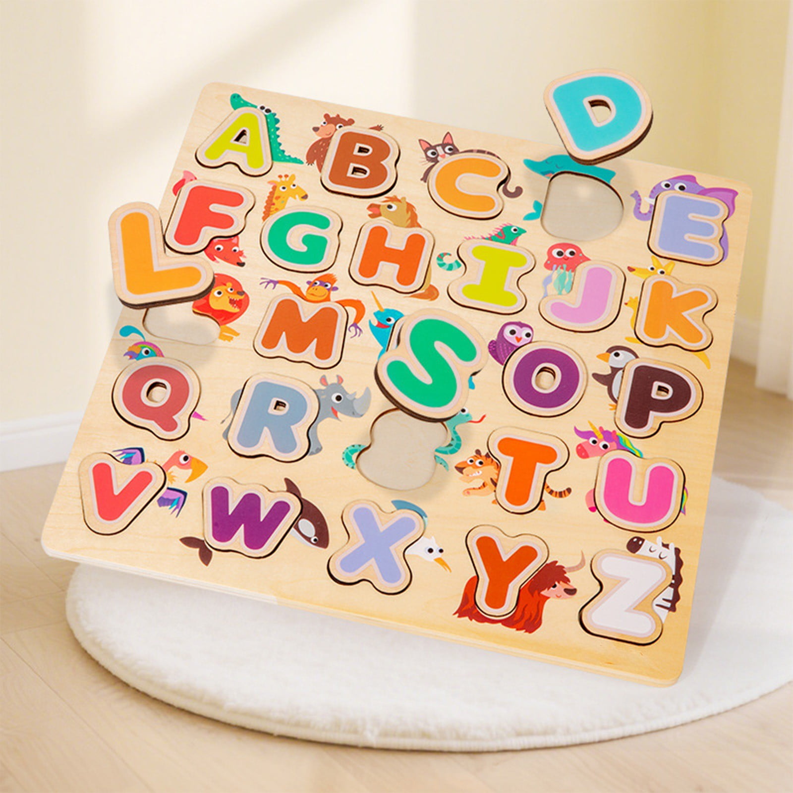 ChicYu Kids Number Calculation Letter Shape Building Blocks Flat Puzzle ...