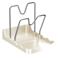 thumbnail image 1 of Fesfesfes Kitchen Countertop Pot Lid Organizer V Groove Non Slip Holders with Drip Tray Stainless Steel Lid Storage Rack for Kitchen(Free of Rag Shelves), 1 of 5