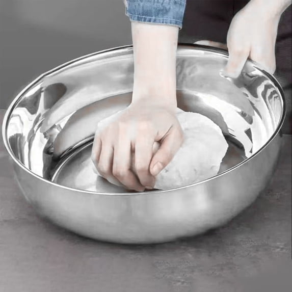 ChicYu Large Capacity Dough Mixing Bowl Food-Grade Non-Slip Mixing Basin for Bread Pizza Dough Preparation Baking Cooking Kitchen Utensil for Home Bakery