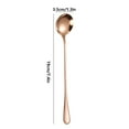 thumbnail image 1 of ChicYu Long Handle Stainless Steel Mixing Spoon Coffee Stirrer Ice Cream Serving Utensil Rounded Tip Practical Kitchen Gadget C, 1 of 2