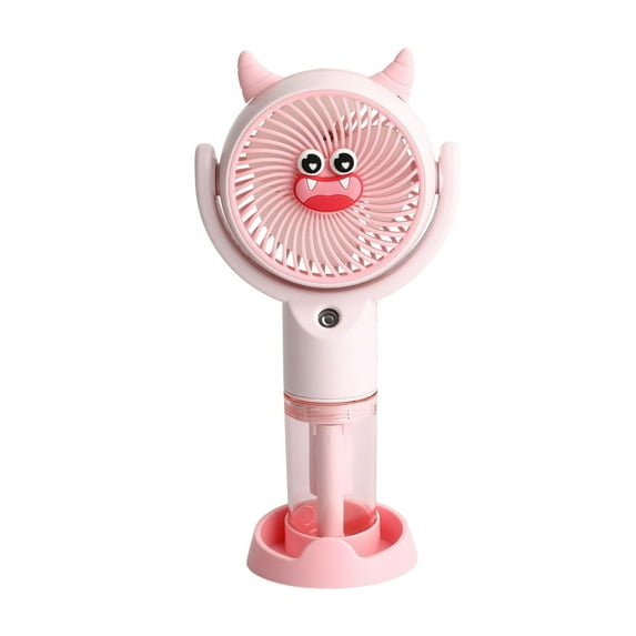 ChicYu Misting Handheld Fan with Water Spray,USB Rechargeable Portable Hydration Fan for Outdoor Activities, Cute Design Desktop Companion Pink