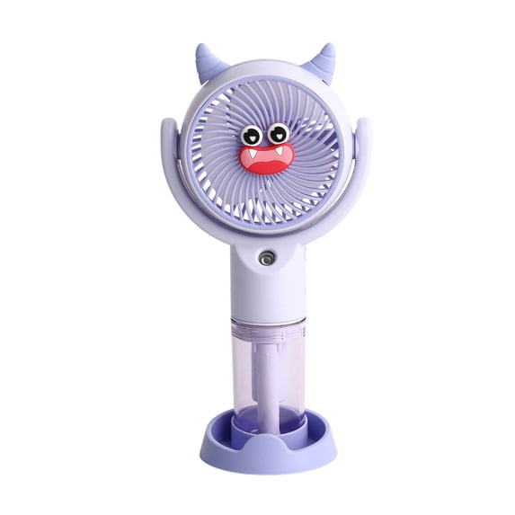 ChicYu Misting Handheld Fan with Water Spray,USB Rechargeable Portable Hydration Fan for Outdoor Activities, Cute Design Desktop Companion Purple