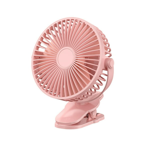 ChicYu Multi Speed Clip Mount Airflow 5 Speeds Small USB Fan Powerful Wind Output Clip Desk Double Use Quiet Office Bedroom School Stroller 1200MAH