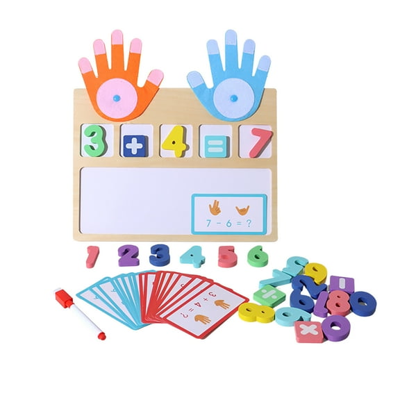 ChicYu Number Teaching Aid Finger Counting Addition Subtraction Magnetic Bead Maze Counting Board Educational Arithmetic Toy