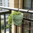 thumbnail image 1 of ChicYu Pot with Saucer Thick Plastic Flower Container Drainage Hole Indoor Outdoor Garden er Ribbed Texture Home Decor Small Greenery Nursery Pot Maceta con Plato, 1 of 6