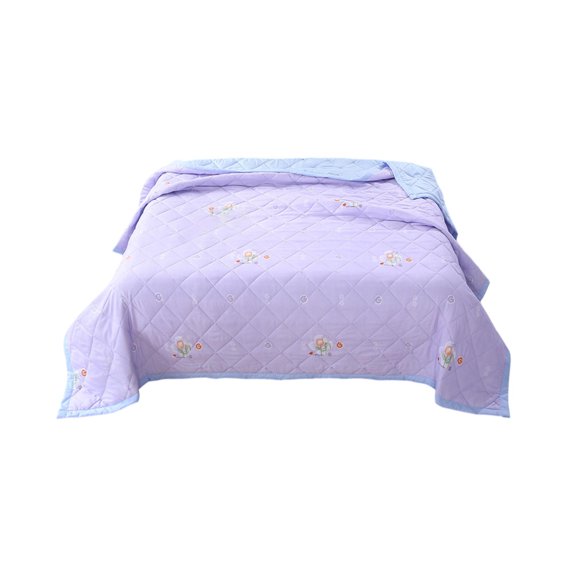 ChicYu Queen Size Washed Cotton Summer Quilt,Air Conditioning Bedding for Guest Rooms,Lightweight Quilt Core with Non-Pilling Fabric,Compact Travel Design
