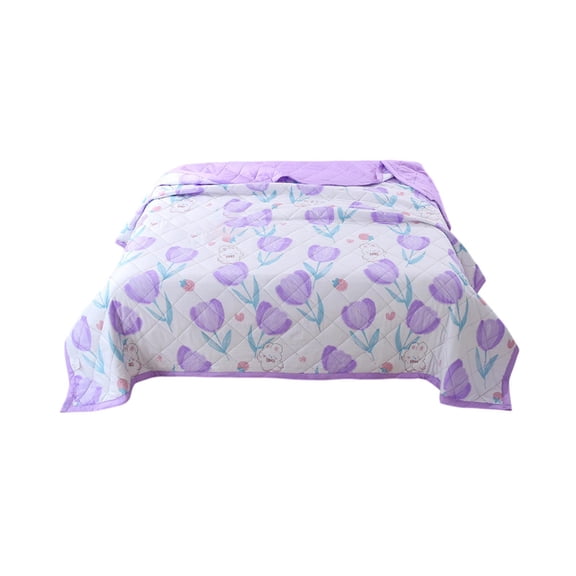 ChicYu Queen Size Washed Cotton Summer Quilt,Air Conditioning Bedding for Guest Rooms,Lightweight Quilt Core with Non-Pilling Fabric,Compact Travel Design