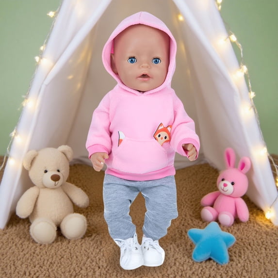 ChicYu Reborn Doll Clothes 16.9 Inch Winter Cotton Coat Style Realistic Doll Outfits Toy Gift Educational Pretend Play Accessories