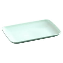 ChicYu Rectangular Serving Plates Versatile Hot Pot Barbecue Party Plastic Dishes Sausage Display Board Fruit Plates Tray Style Tableware Utility Green