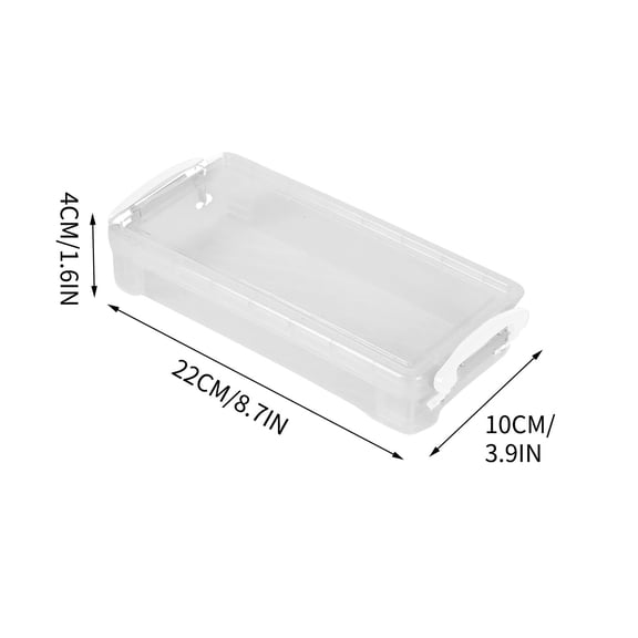 ChicYu Reinforced Art Supply Case,Double-Lock Transparent Storage Box for Sketching Tools,Drafting Equipment Organization Plastic Art Stationery Box White