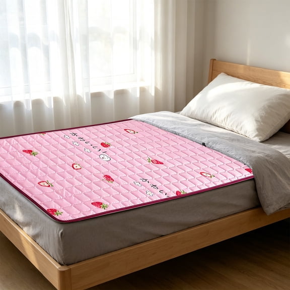 ChicYu Reversible Bed Pad, Quilted Mattress Protector Cover, Breathable Soft Bedding Mat for Bedroom Dorm Guest Room, 35"x 75", Colchón Protector Reversible, Protège-Matelas Réversible