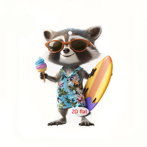 ChicYu Seaside Vacation-Themed 2D Pendant,Summer Beach Pattern Hanging Decor for Bedroom, Porch Dorm,Decorative Ornaments for Shelves, Windows Tropical Home Accents