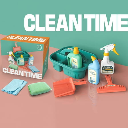 ChicYu Simulation Mini Cleaning Tool Play Set Children’s House Toys Dustpans Combination Promotes Hand Cleaning Ability Features Mini Cleaning Tools